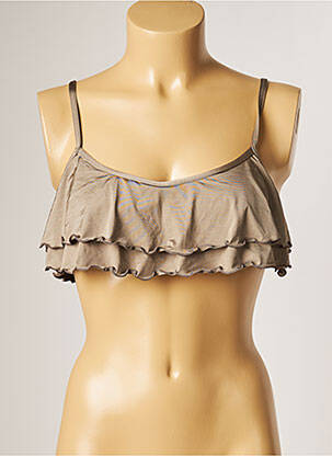Haut de maillot de bain stretch haut soutien-gorge avec mousse de rembourrage amovible vert BANANA MOON femme