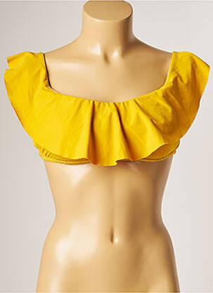 Haut de maillot de bain stretch haut soutien-gorge avec mousse de rembourrage amovible jaune BANANA MOON femme