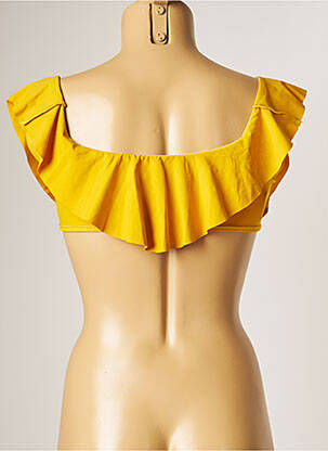 Haut de maillot de bain stretch haut soutien-gorge avec mousse de rembourrage amovible jaune BANANA MOON femme