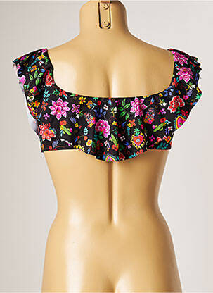 Haut de maillot de bain stretch haut soutien-gorge avec mousse de rembourrage amovible noir BANANA MOON femme