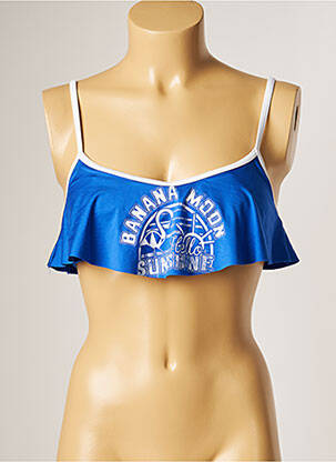 Haut de maillot de bain stretch haut soutien-gorge avec mousse de rembourrage amovible bleu BANANA MOON femme