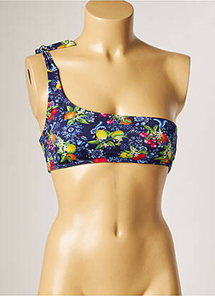 Haut de maillot de bain stretch haut soutien-gorge avec mousse de rembourrage amovible bleu BANANA MOON femme