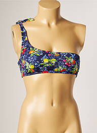 Haut de maillot de bain stretch haut soutien-gorge avec mousse de rembourrage amovible bleu BANANA MOON femme