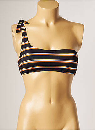 Haut de maillot de bain stretch haut soutien-gorge avec mousse de rembourrage amovible noir BANANA MOON femme