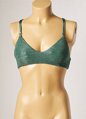 Haut de maillot de bain stretch haut soutien-gorge balconnet vert BANANA MOON femme