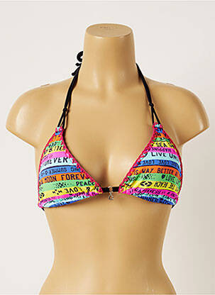 Haut de maillot de bain stretch haut triangles bleu BANANA MOON femme