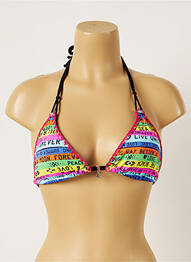 Haut de maillot de bain stretch haut triangles bleu BANANA MOON femme