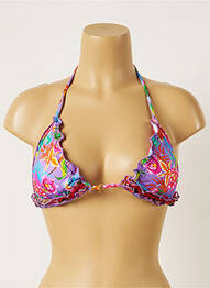 Haut de maillot de bain stretch haut triangles violet BANANA MOON femme