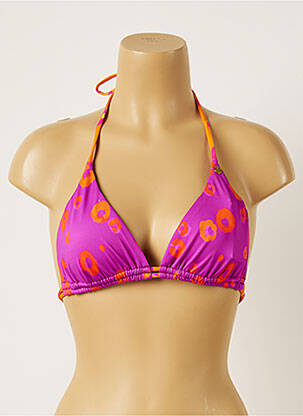 Haut de maillot de bain stretch haut triangles violet BANANA MOON femme