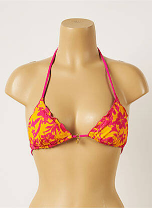 Haut de maillot de bain stretch haut triangles orange BANANA MOON femme