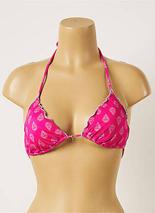 Haut de maillot de bain stretch haut triangles rose BANANA MOON femme