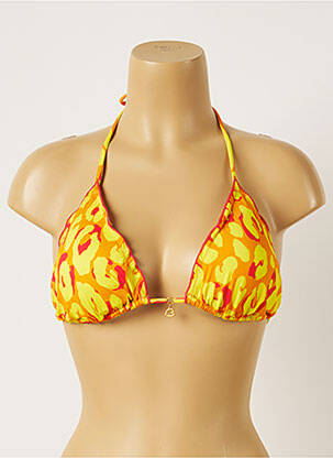 Haut de maillot de bain stretch haut triangles jaune BANANA MOON femme