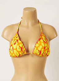Haut de maillot de bain stretch haut triangles jaune BANANA MOON femme