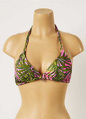 Haut de maillot de bain stretch haut triangles vert BANANA MOON femme