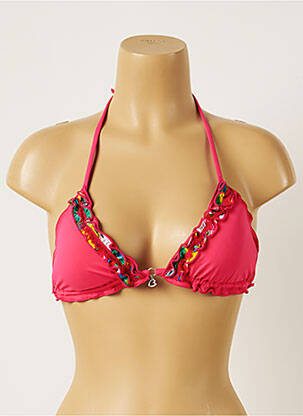 Haut de maillot de bain stretch haut triangles rose BANANA MOON femme