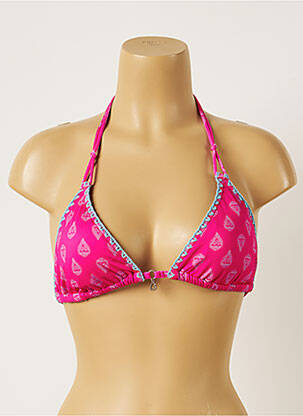 Haut de maillot de bain stretch haut triangles rose BANANA MOON femme