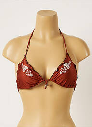 Haut de maillot de bain stretch haut triangles marron BANANA MOON femme