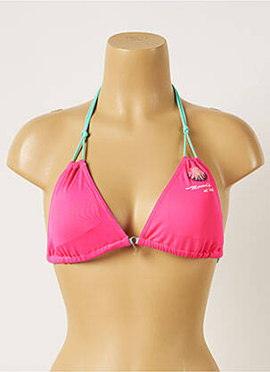 Haut de maillot de bain stretch haut triangles rose BANANA MOON femme