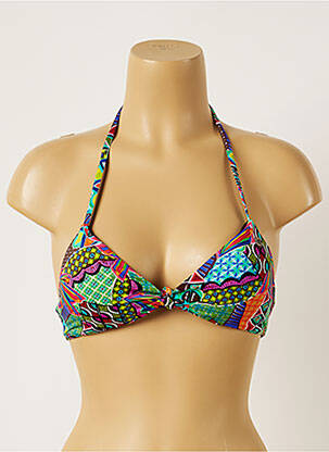 Haut de maillot de bain stretch haut soutien-gorge push-up vert BANANA MOON femme