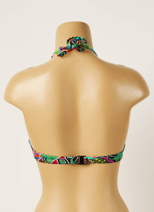 Haut de maillot de bain stretch haut soutien-gorge push-up vert BANANA MOON femme