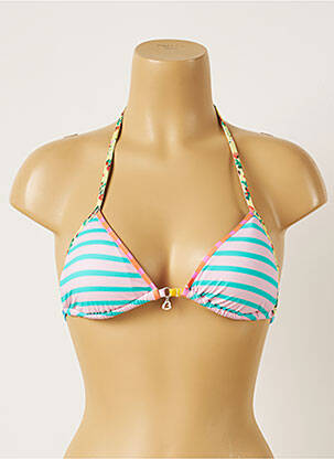 Haut de maillot de bain stretch haut triangles vert BANANA MOON femme