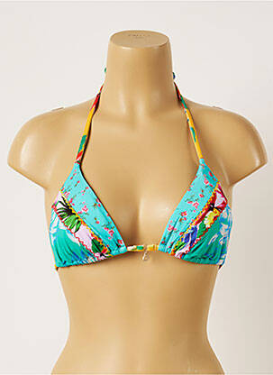 Haut de maillot de bain stretch haut triangles bleu BANANA MOON femme