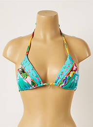 Haut de maillot de bain stretch haut triangles bleu BANANA MOON femme