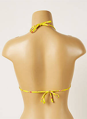 Haut de maillot de bain stretch haut triangles jaune BANANA MOON femme