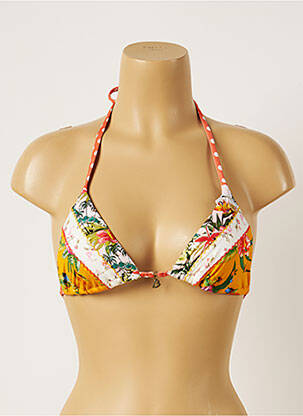 Haut de maillot de bain stretch haut triangles orange BANANA MOON femme