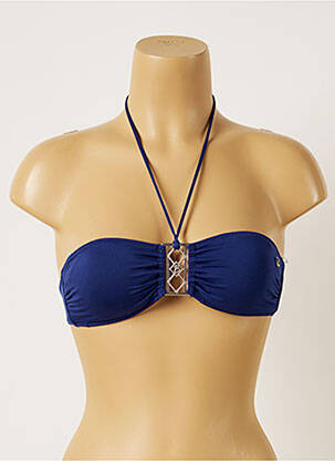 Haut de maillot de bain stretch haut bandeau bleu BANANA MOON femme