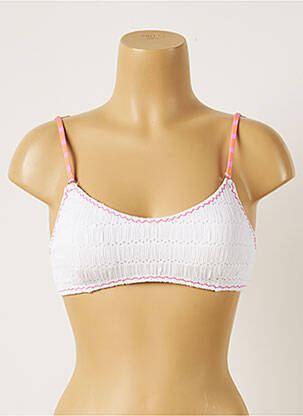 Haut de maillot de bain stretch haut triangles blanc BANANA MOON femme