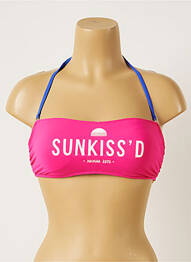 Haut de maillot de bain stretch haut bandeau rose BANANA MOON femme