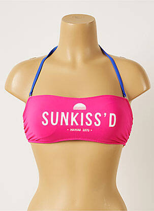 Haut de maillot de bain stretch haut bandeau rose BANANA MOON femme