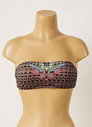Haut de maillot de bain stretch haut bandeau gris BANANA MOON femme