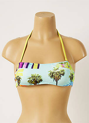 Haut de maillot de bain stretch haut bandeau bleu BANANA MOON femme