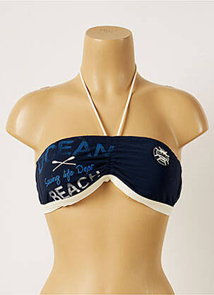 Haut de maillot de bain stretch haut bandeau bleu BANANA MOON femme