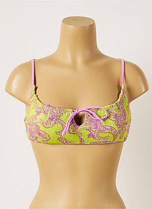Haut de maillot de bain stretch haut bandeau vert BANANA MOON femme
