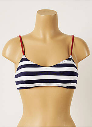 Haut de maillot de bain stretch haut triangles bleu BANANA MOON femme