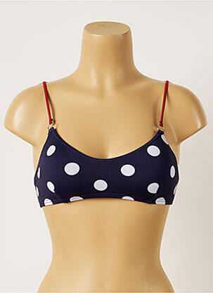 Haut de maillot de bain stretch haut triangles bleu BANANA MOON femme