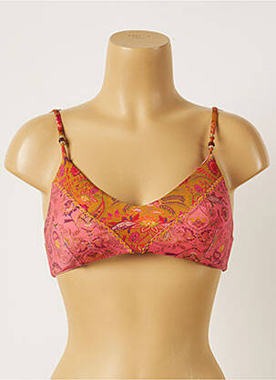 Haut de maillot de bain stretch haut triangles rose BANANA MOON femme
