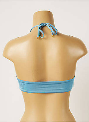 Haut de maillot de bain fermeture liens à nouer haut soutien-gorge moulé bleu BANANA MOON femme