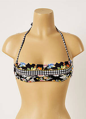 Haut de maillot de bain fermeture liens à nouer haut soutien-gorge moulé noir BANANA MOON femme