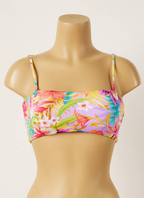 Haut de maillot de bain bretelles élastiquées bralettes violet BANANA MOON femme