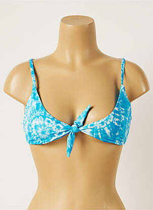 Haut de maillot de bain fermeture liens à nouer haut soutien-gorge balconnet bleu BANANA MOON femme