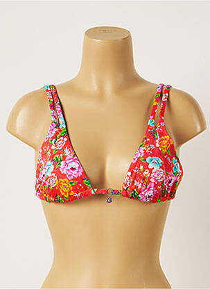 Haut de maillot de bain stretch haut triangles rouge BANANA MOON femme