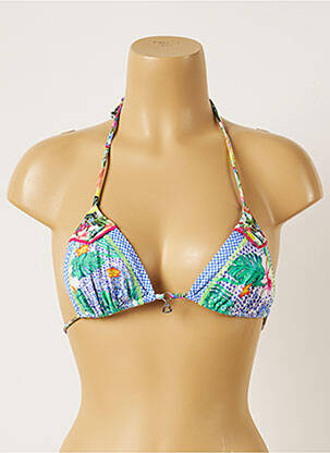 Haut de maillot de bain stretch bleu BANANA MOON femme