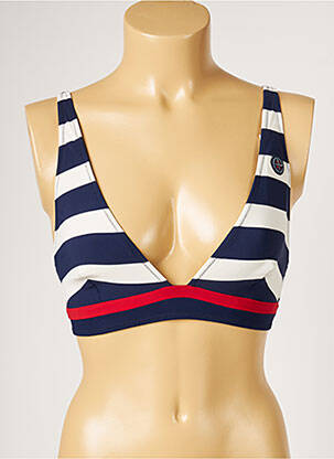 Haut de maillot de bain stretch haut triangles bleu BANANA MOON femme