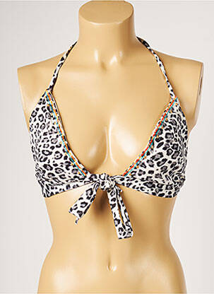 Haut de maillot de bain stretch haut triangles gris BANANA MOON femme