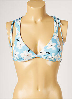 Haut de maillot de bain fermeture liens à nouer bleu BANANA MOON femme