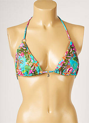 Haut de maillot de bain stretch haut triangles bleu BANANA MOON femme